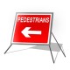 Pedestrian Left Roll Up Sign 